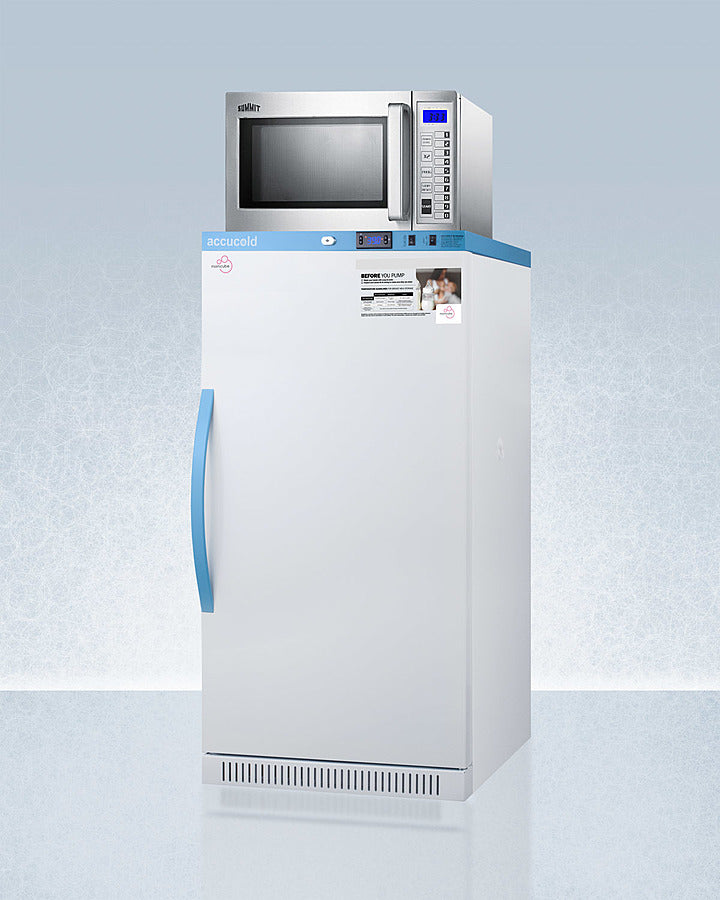 Accucold Combination all-refrigerator and microwave (Model MRF708BLSSA)
