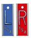 "Elite" Cassette Markers R & L: 1", Custom - 2 Initials (3/8") or 3 Initials (1/4") per set (Must include custom info when ordering)