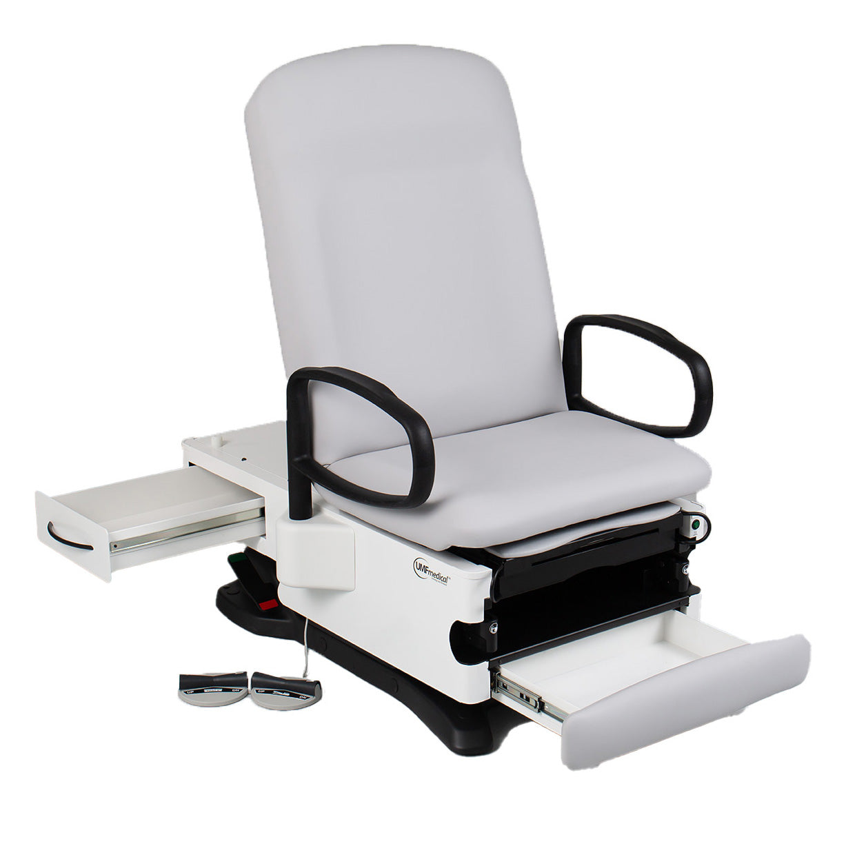 4040 Power Back Exam Chairs - drawer and step extended