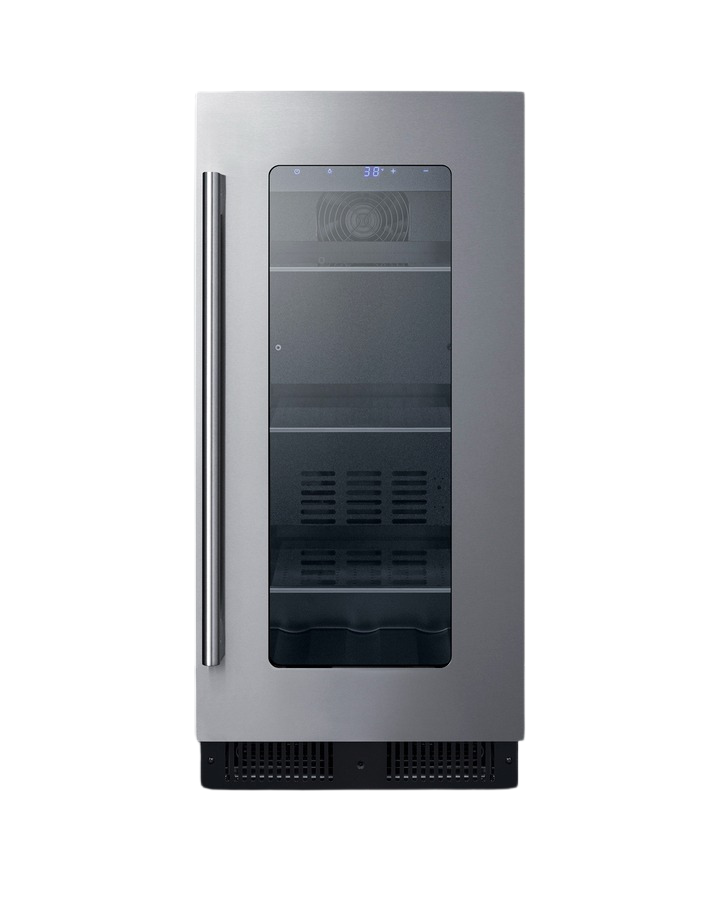 Accucold 15" wide ADA compliant built-in undercounter beverage center (Model ALBV15LHD)