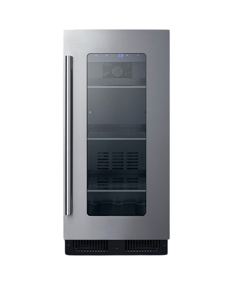 Accucold 15" wide ADA compliant built-in undercounter beverage center (Model ALBV15LHD)