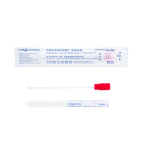 Dynarex Transport Swab Snappable Shaft Cotton Tip Sterile (41152)
