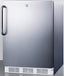 ADA compliant commercial outdoor refrigerator in complete stainless steel, designed for built-in or freestanding use