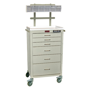 5 Drawer Cart (Tall Cabinet), Standard Package, with 2-3", 2-6", 1-12" Drawers, Basic Electronic Pushbutton Lock with Ke