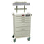 5 Drawer Cart (Tall Cabinet), Standard Package, with 2-3", 2-6", 1-12" Drawers, Basic Electronic Pushbutton Lock with Ke