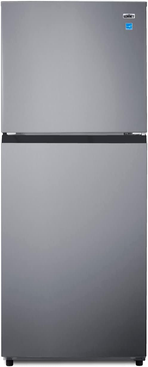10 Cu.ft. Top Mount Refrigerator-freezer in a Stainless Steel Look with Icemaker Main image