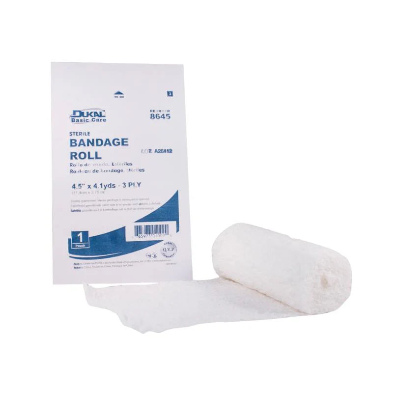 Sterile Basic Care Fluff Bandage Roll 4" x 4.5 yd  3-Ply Main image
