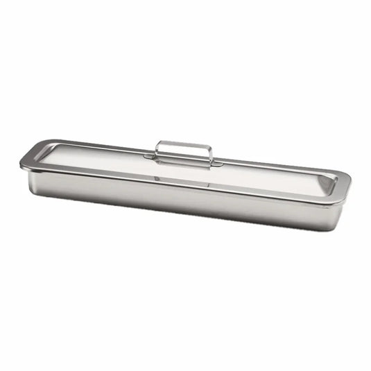 Stainless Steel Instrument Tray strap handle 17" x 4" x 1-1/8"