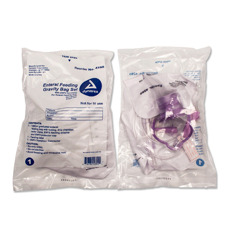 Enteral Delivery Gravity Bag Set - w/ ENFit Connector Code: 4280