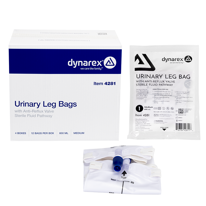 Urinary Leg Bag Medium, 600 mL w/valve