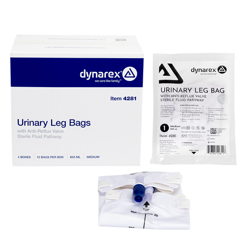 Urinary Leg Bag Medium, 600 mL w/valve