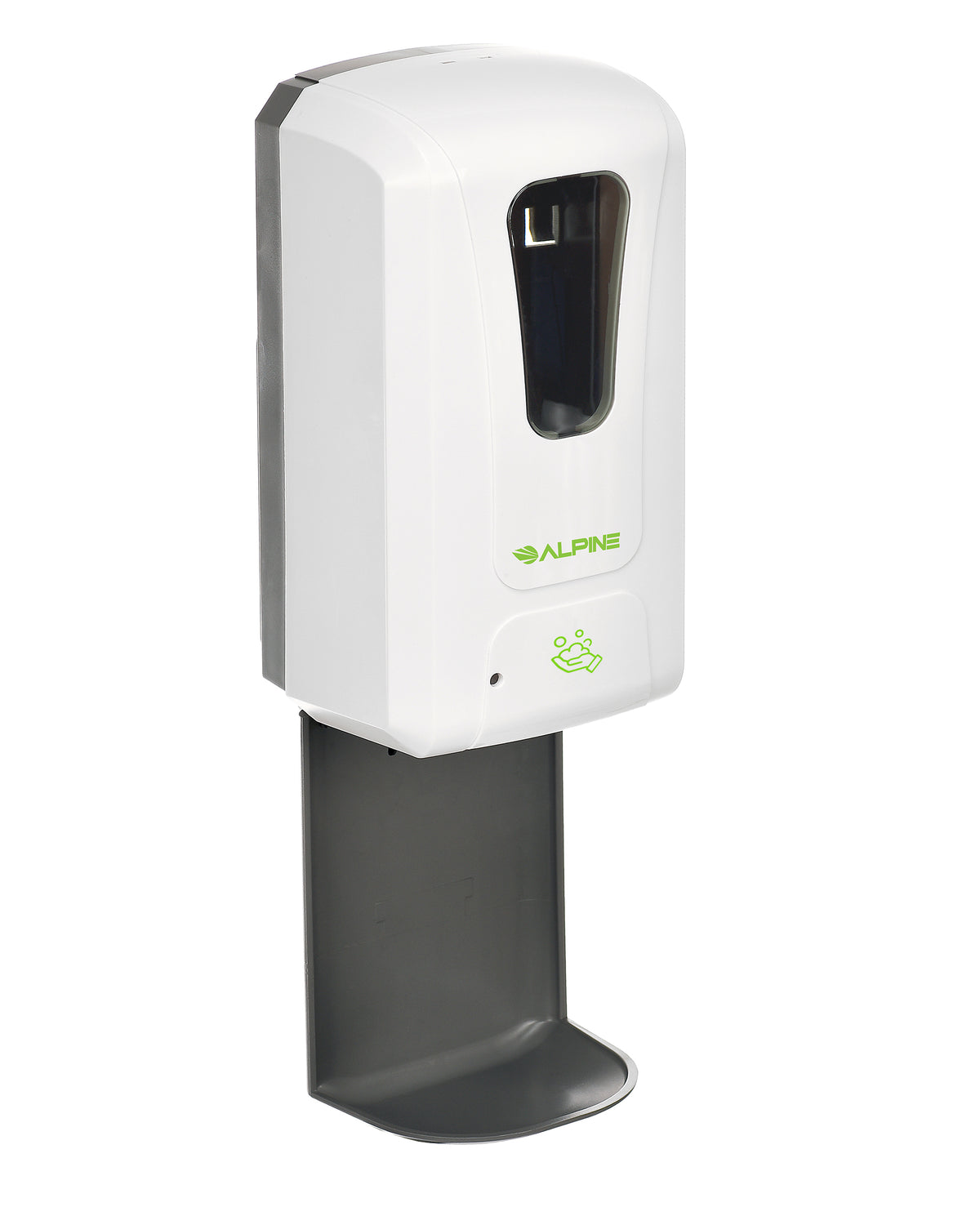 Alpine Automatic Hands-Free Foam Hand Sanitizer/Soap Dispenser with Drip Tray, 1200 mL, White