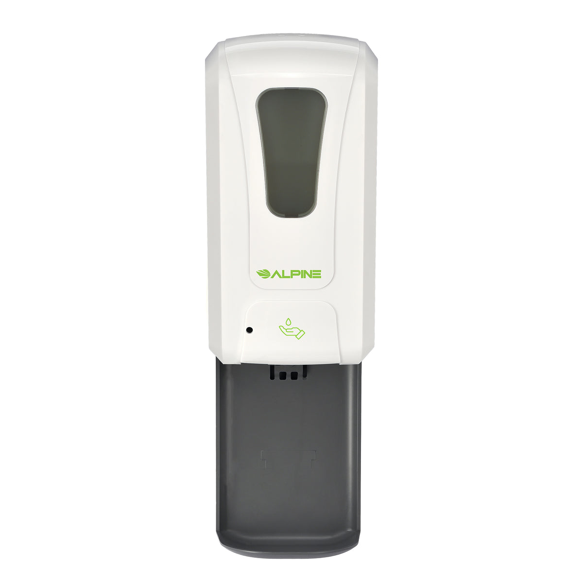 Alpine Automatic Hands-Free Liquid/Gel Hand Sanitizer/Soap Dispenser with Drip Tray, 1200 mL, White