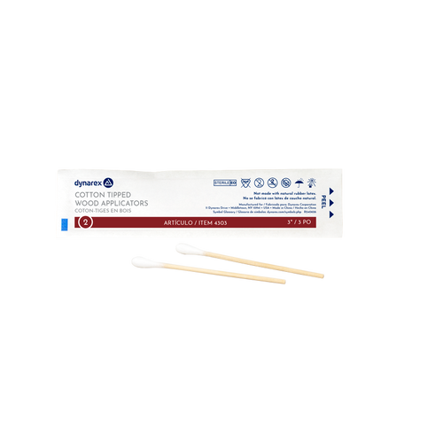 Cotton-Tipped Wood Applicators, Sterile