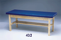 Bailey Treatment Table with Plain Shelf, 30" x 78" x 30", 2" Upholstered Top - Model 432
