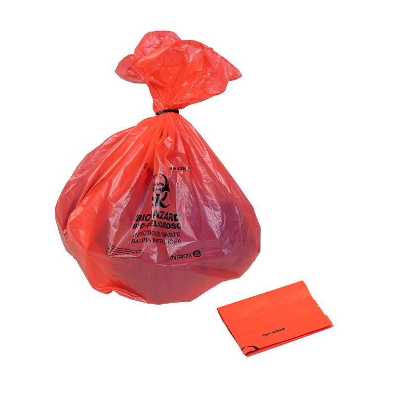 Biohazard Bags with Ties,  24" x 25.6" Code: 43200