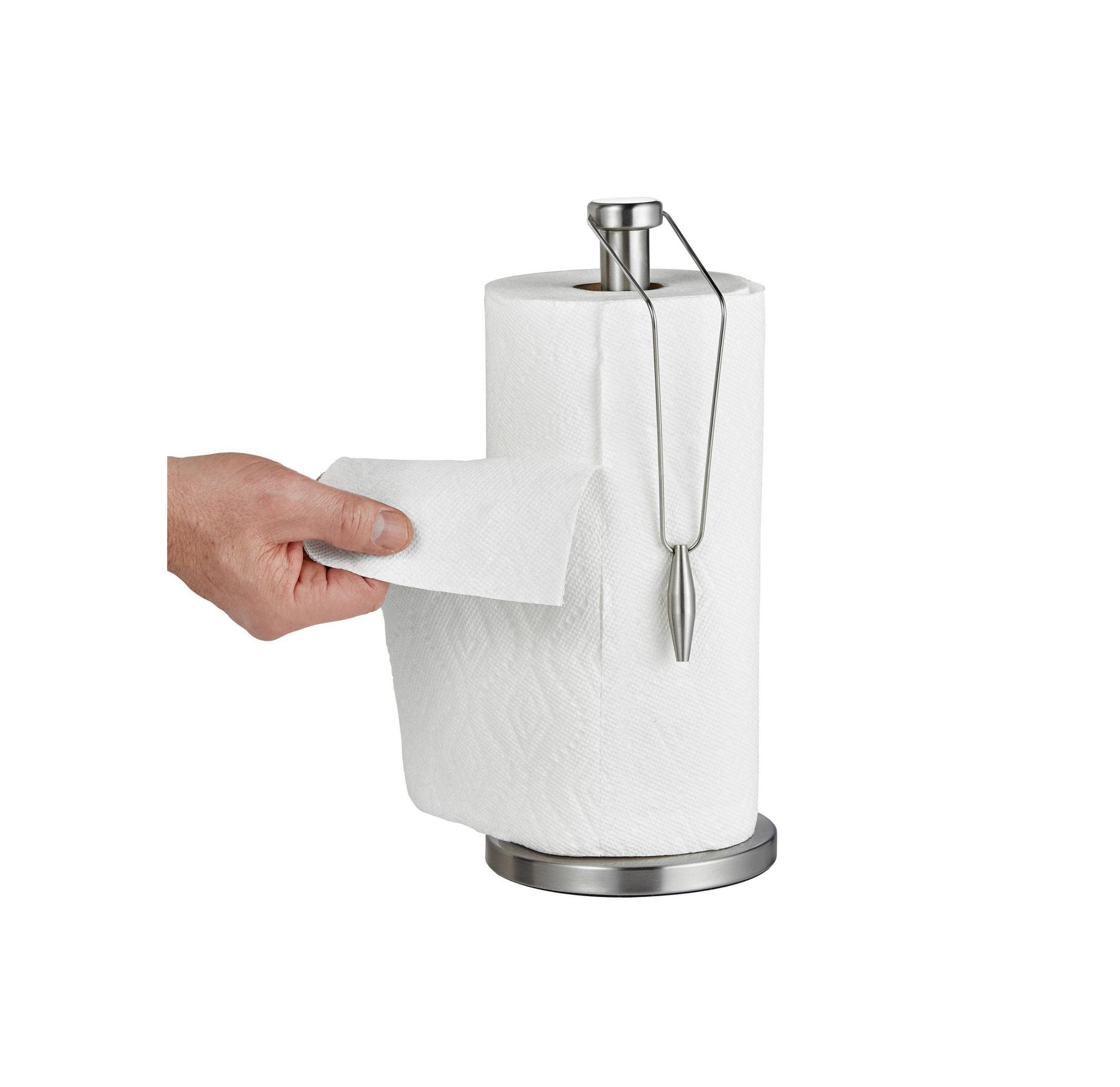 DISCONTINUED: Stainless Steel Paper Towel Dispenser with Slip-Resistant Base Main image