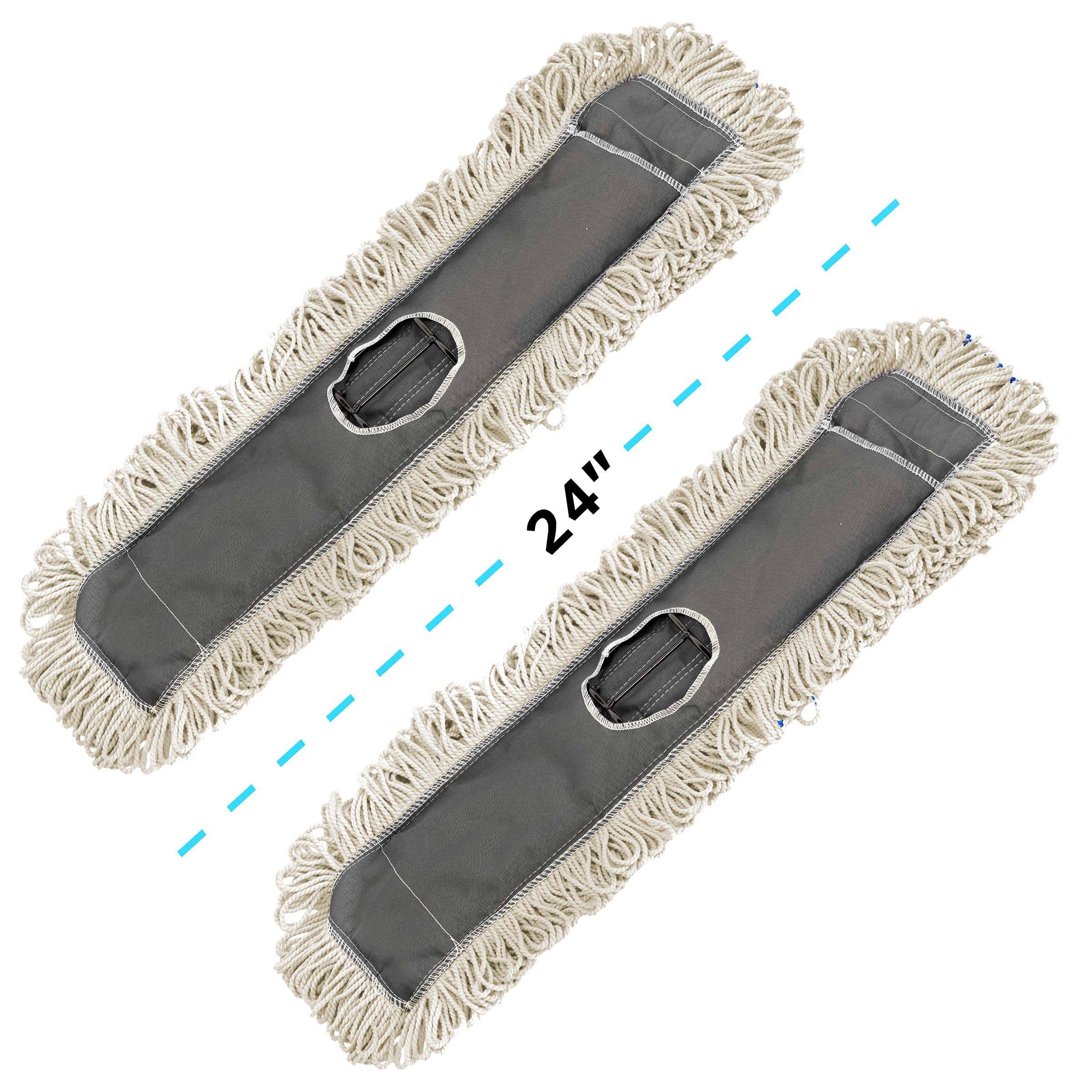DISCONTINUED: ALPINE INDUSTRIES 24" COTTON DUST/DRY MOP REPLACEMENT HEAD, 2 PACK Main image