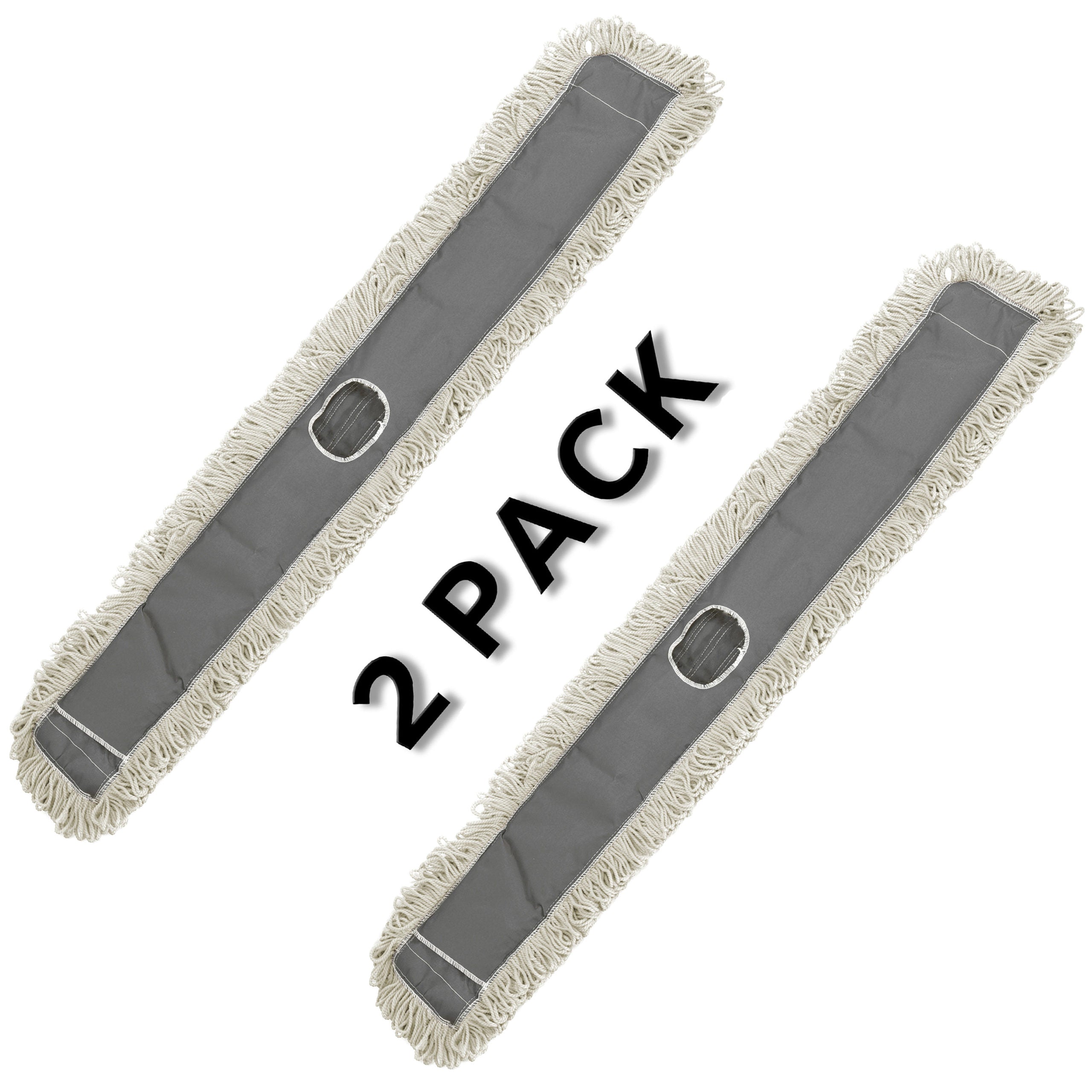 ALPINE INDUSTRIES 48? COTTON DUST/DRY MOP REPLACEMENT HEAD, 2 PACK