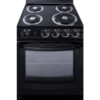Accucold 24" Wide Electric Coil Range in Black