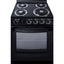 24" wide induction range in black