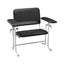 Blood Draw Chair, Wide, Upholstered, with Flip Arm, Black