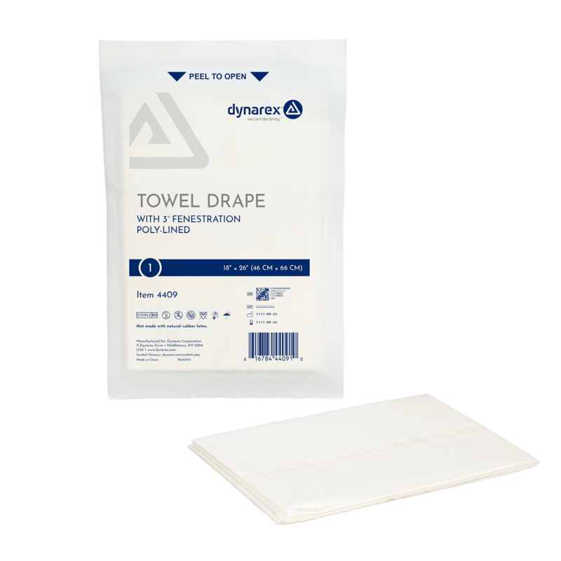 Dynarex Disposable Towel Drapes Fenestrated - Sterile