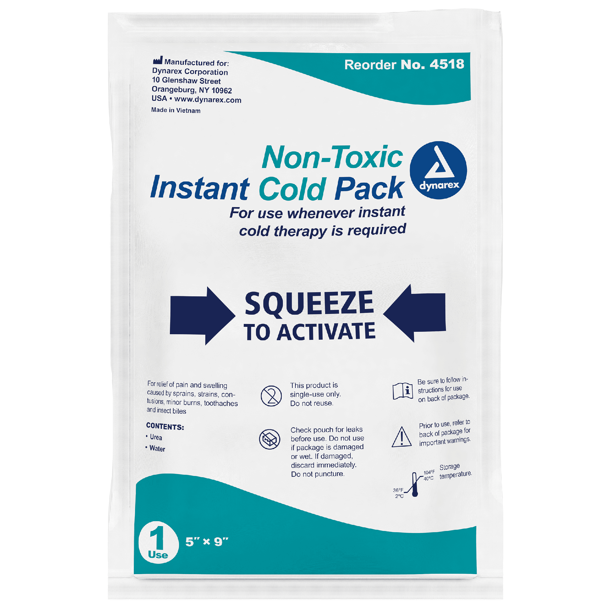 Instant Cold Pack w/ Urea (Non-Toxic) Code: 4518