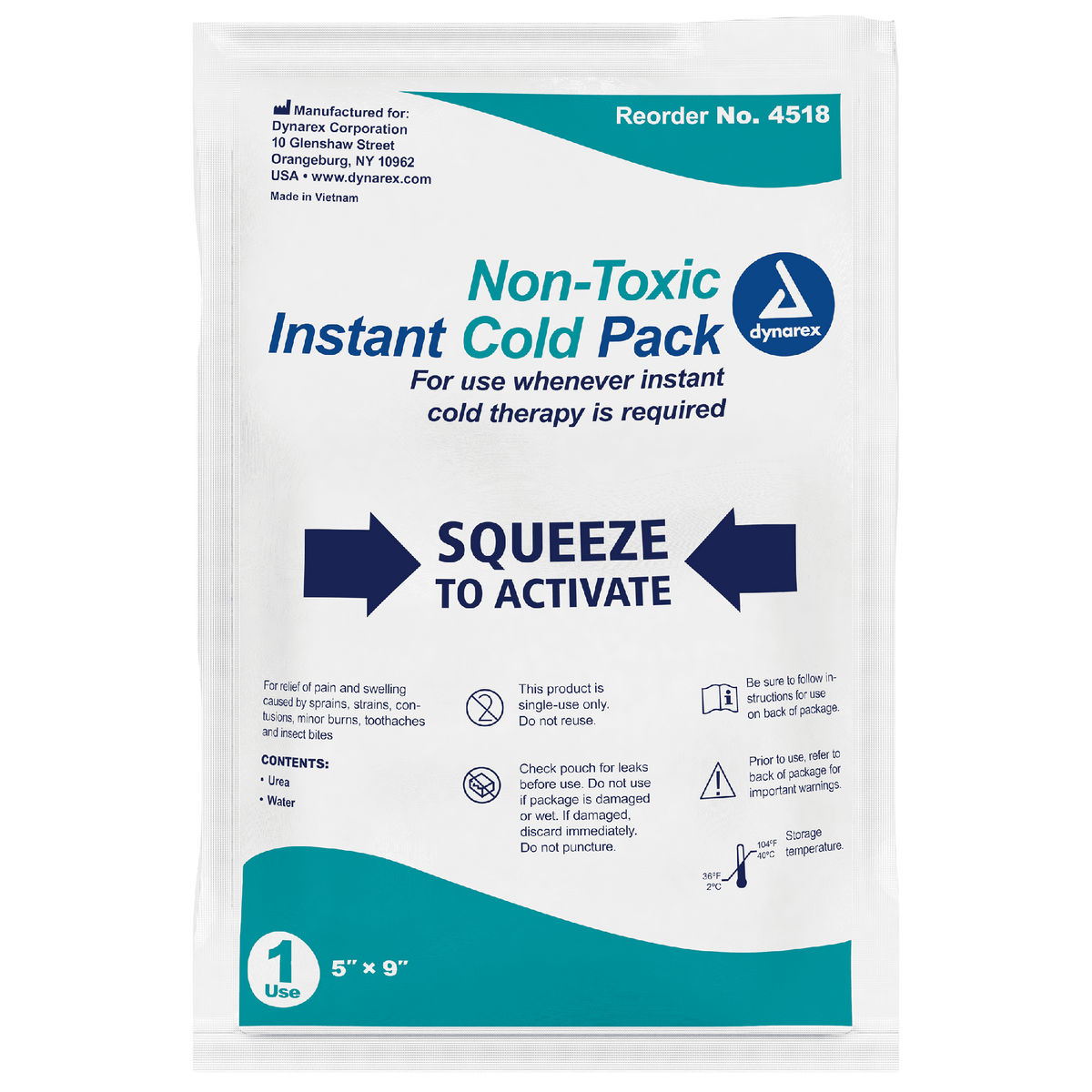 Instant Cold Pack w/ Urea (Non-Toxic) 5" x 9"