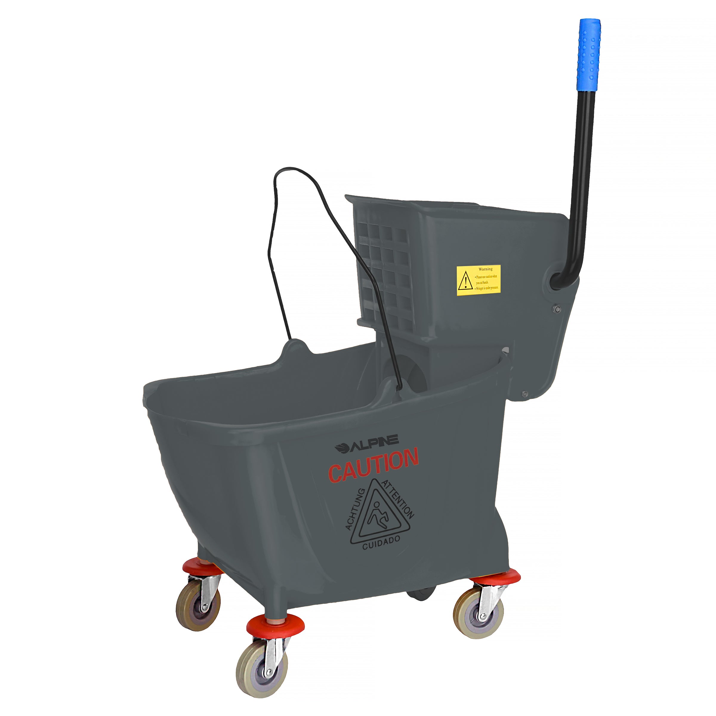 Gray, 36 Qt. Mop Bucket with Side Wringer Main image