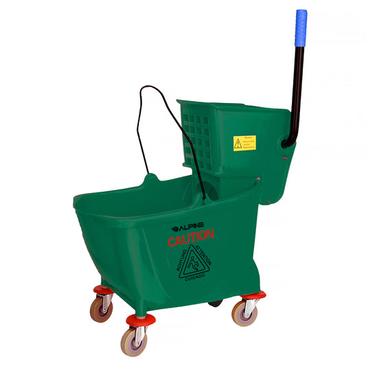 Green, 36 Qt. Mop Bucket with Side Wringer