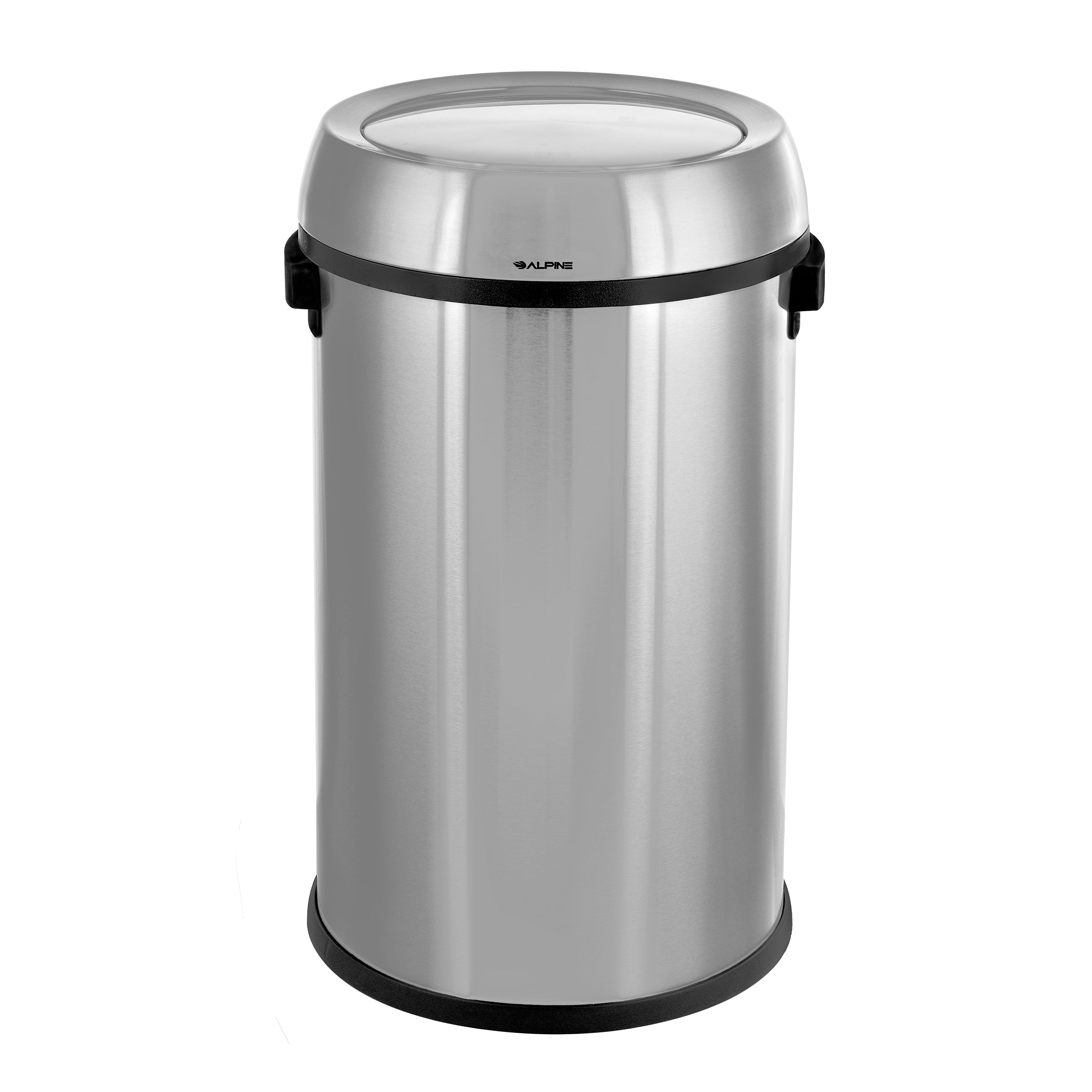 ALPINE INDUSTRIES 17-GALLON STAINLESS STEEL TRASH CAN WITH SWING LID Main image
