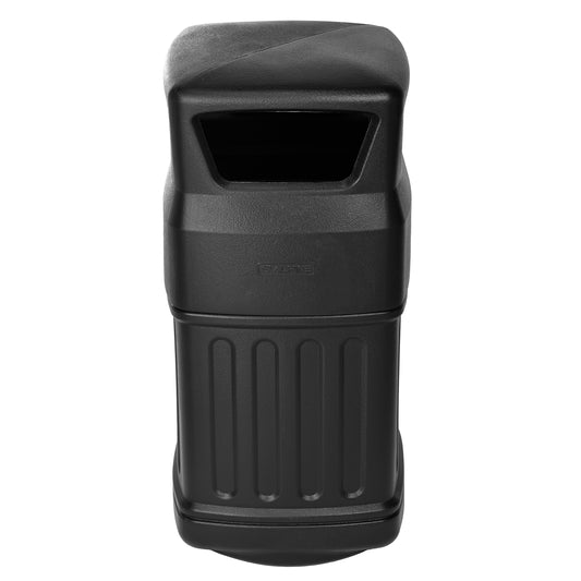 Alpine Industries Outdoor/Indoor Trash Can, Black, 16-Gallon Capacity