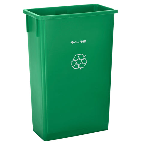 ALPINE INDUSTRIES 23 GALLON BLACK SLIM TRASH CAN