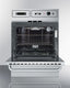 Stainless steel 220V electric wall oven with digital clock/timer and oven window; for cutouts 22 3/8" wide by 34 1/8" hi