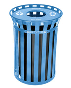 Outdoor Metal Waste Receptacle, 38 Gallon