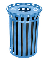 Outdoor Metal Waste Receptacle, 38 Gallon