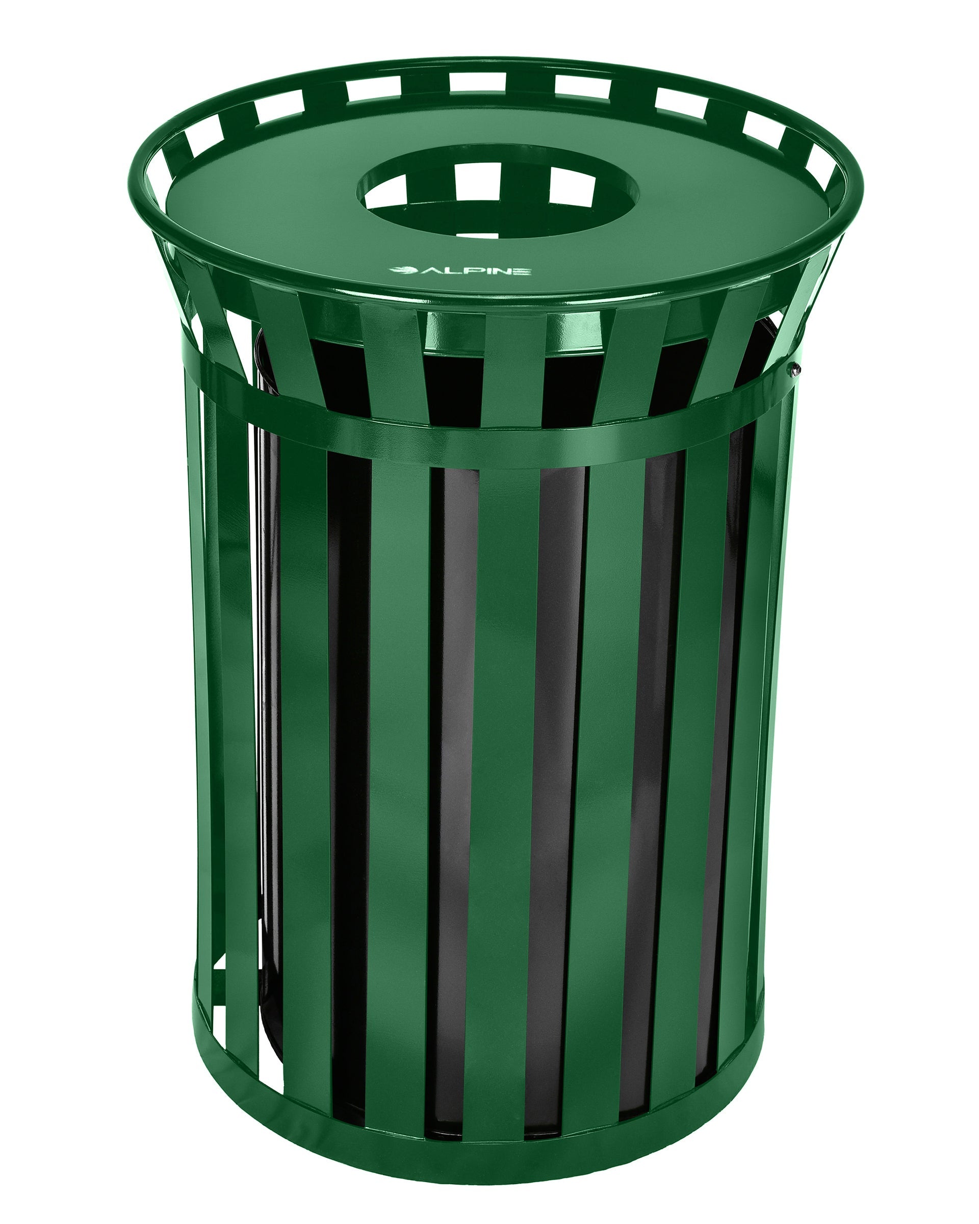 Outdoor Metal Waste Receptacle, 38 Gallon Main image