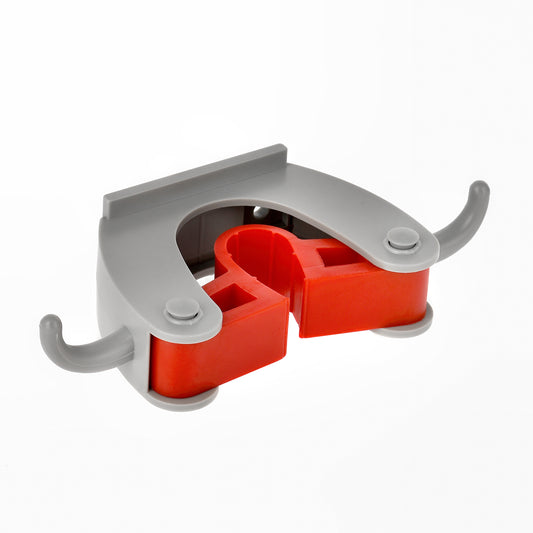 DISCONTINUED: ALPINE INDUSTRIES MOP AND BROOM HOLDER, 1 HOLDER AND 2 HOOKS