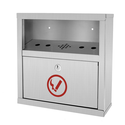 Stainless Steel All-In-One Wall Mounted Cigarette Disposal Station