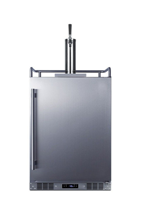 Accucold Commercially approved built-in undercounter outdoor single tap beer kegerator in complete stainless steel