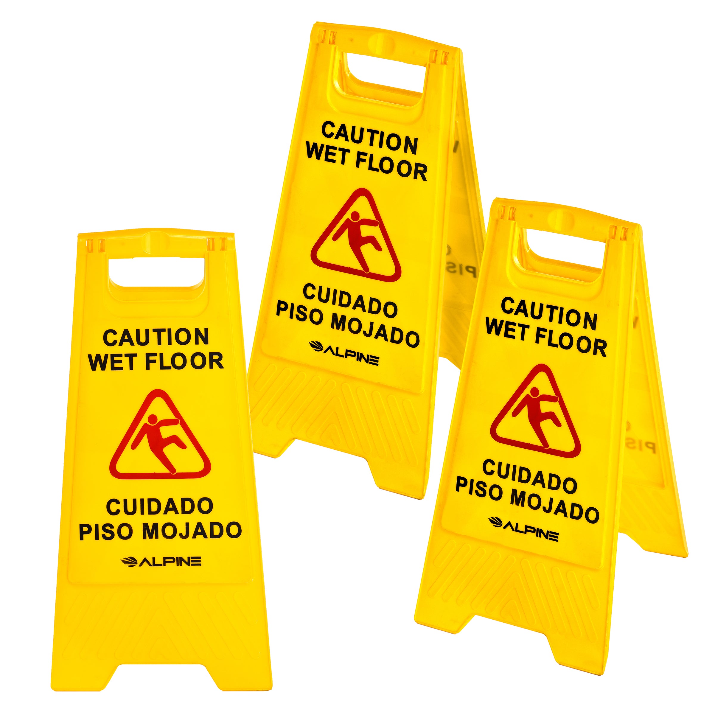 Alpine Industries 24 Caution Wet Floor Sign , Pack of 3 Main image
