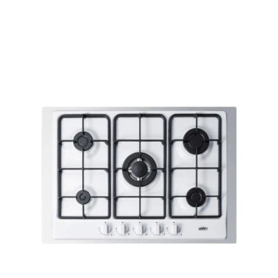 Accucold 30" Wide 5-burner Smooth-top Cooktop in White with Touch Controls