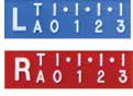 Digital Imaging Markers: R & L 1/2", Custom 2 or 3 initials - 1/4" (Must include custom in - View 1