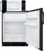 Mid-sized refrigerator-freezer and microwave with built-in allocator, with brackets included (ships in 3 boxes on one pa