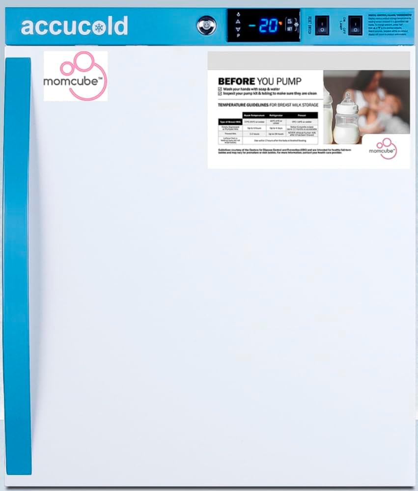 MOMCUBE upright frost-free all-freezer for breast milk storage Main image