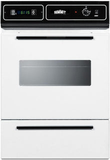 White 115V electric wall oven with digital clock/timer and oven window; for cutouts 22 3/8" wide by 34 1/8" high