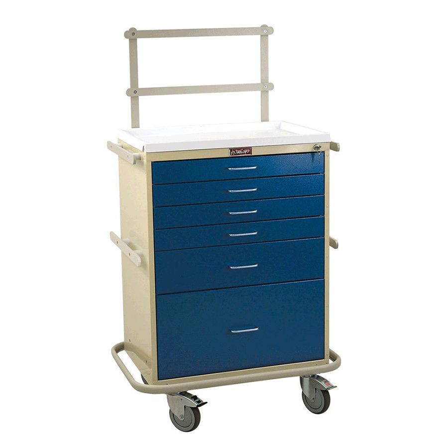 Harloff 6 Drawer Workstation Standard Package (Tall Cabinet), Key Lock, 4-3", 1-6", and 1-12" Drawers REPLACED BY