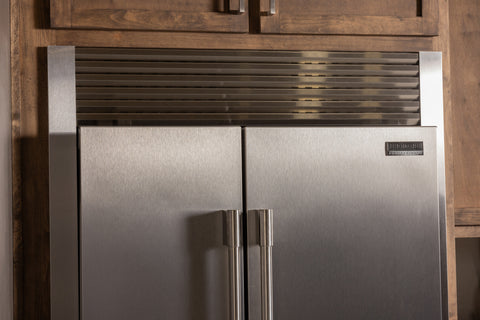 Accucold Custom stainless steel trim kit sized to your specifications to let you install a cooktop into a larger cutout