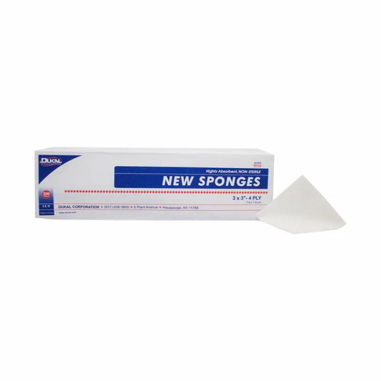 Non-Sterile New Sponge 3" x 3" 4-Ply